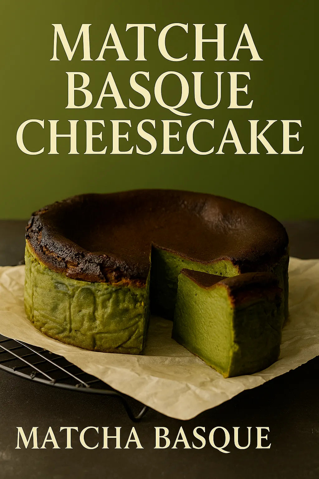 Matcha Basque Cheesecake Recipe – Burnt, Creamy & Beautifully Green
