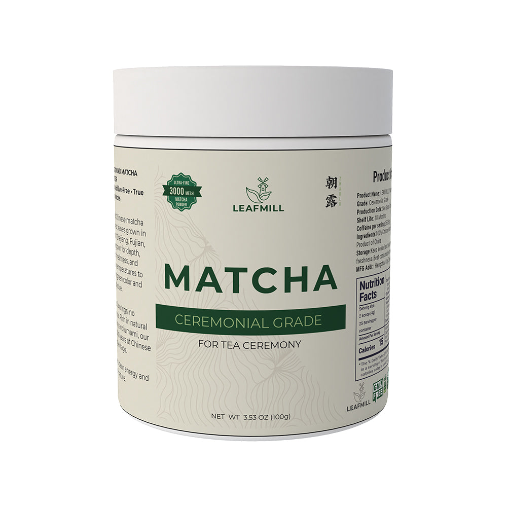 Leafmill ceremonial grade matcha powder – 100g tin for tea ceremony and daily rituals