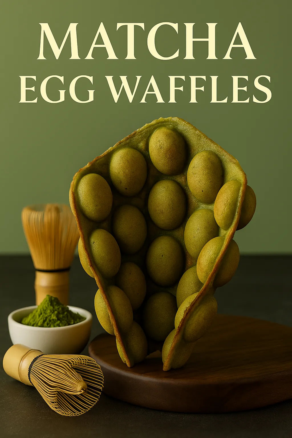 Matcha Egg Waffle Recipe – Crispy Outside, Chewy Inside & Naturally Green